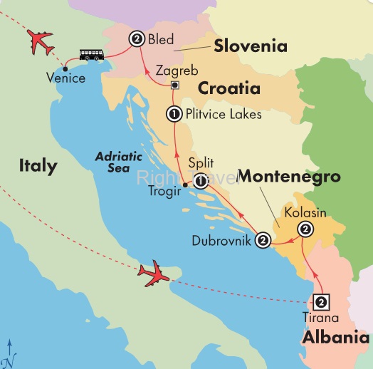12 Day Albania, Montenegro, Croatia & Slovenia