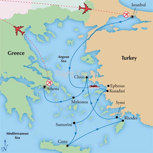 Greece Vacation Packages with Hosted Cruise Tours